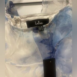 Lulus Blue and White Floral Dress